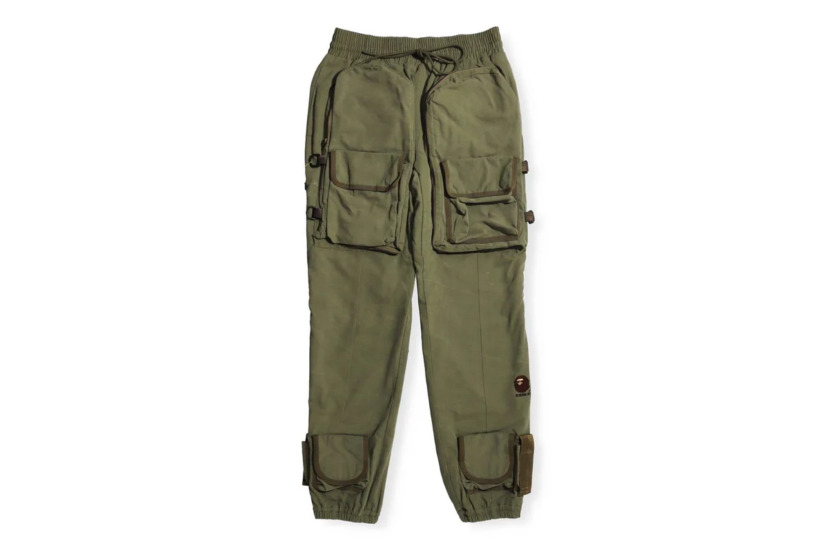 BAPE X READYMADE MULTI POCKET CARGO PANT-GREEN