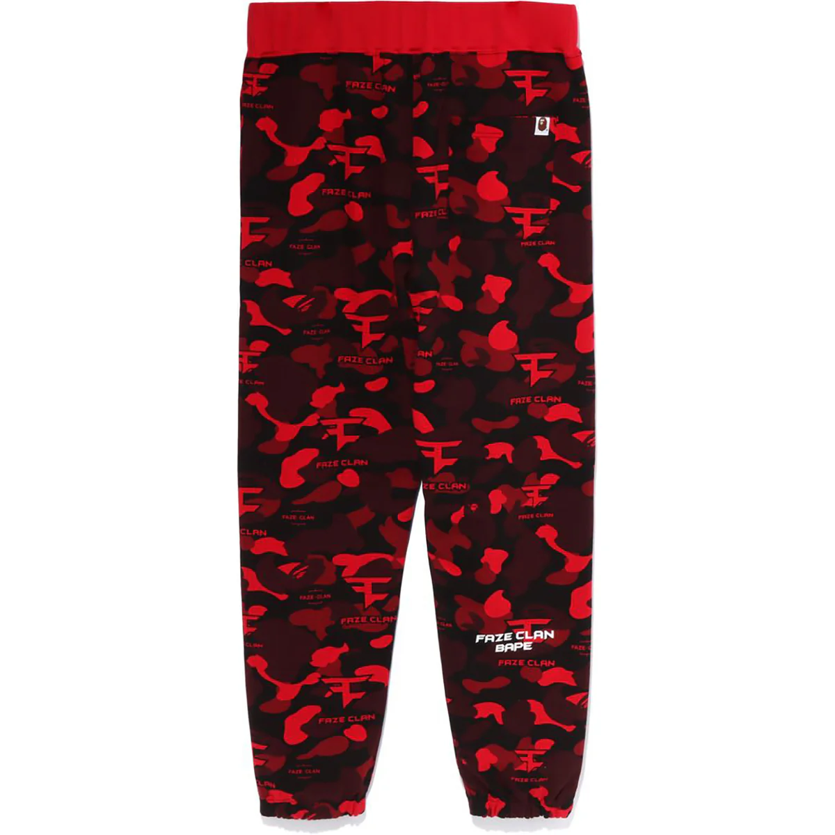 BAPE X FAZE CLAN SWEAT PANTS-RED
