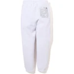 BAPE APE HEAD SWEAT PANTS-WHITE