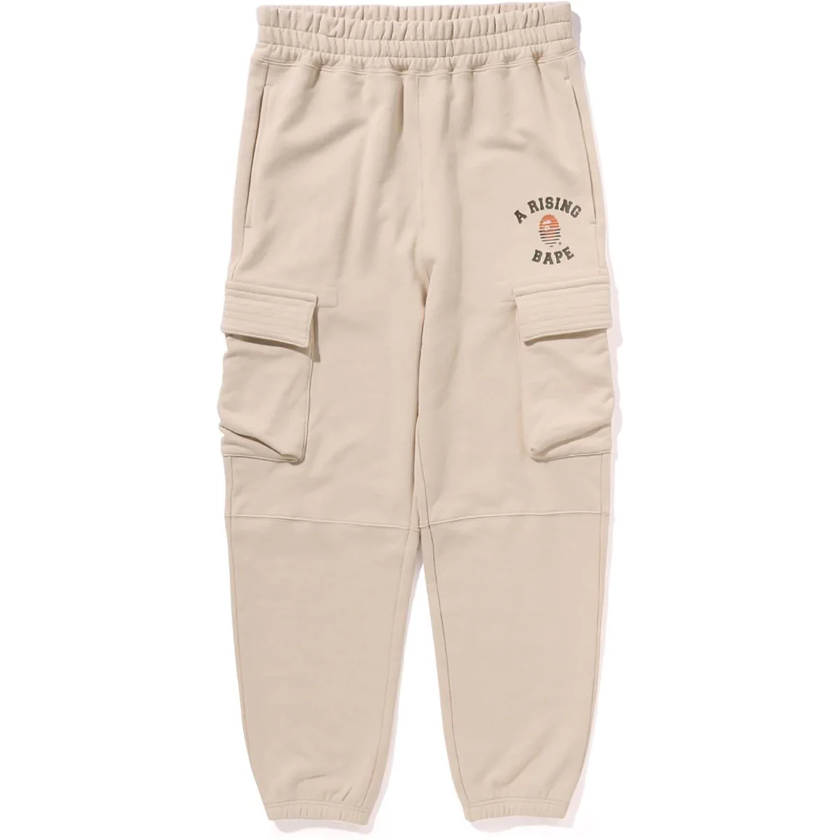 BAPE A RISING BAPE MILITARY SWEAT PANTS-LVORY