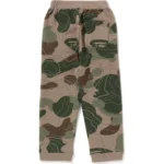 BAPE LAYERED CAMO SHARK SWEAT PANTS KIDS-BEIGE