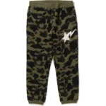 BAPE 1ST CAMO SWEAT PANTS-ARMY GREEN