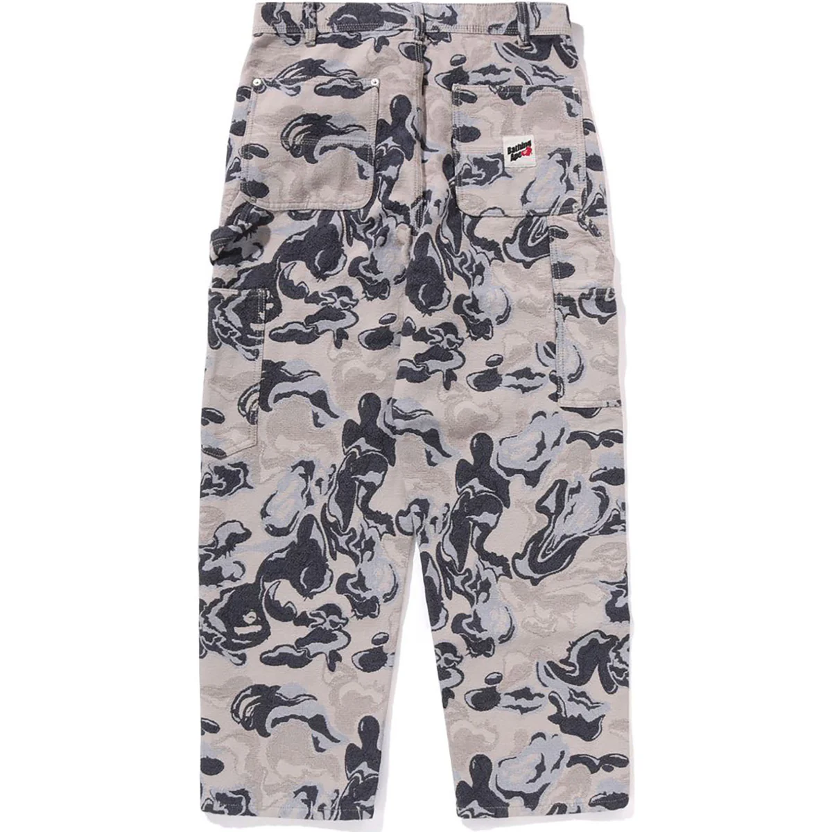 BAPE ART CAMO GOBELIN WORK PANTS-WHITE