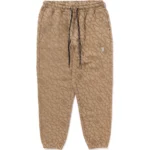 BAPE SPORT MONOGRAM PANTS-BEIGE