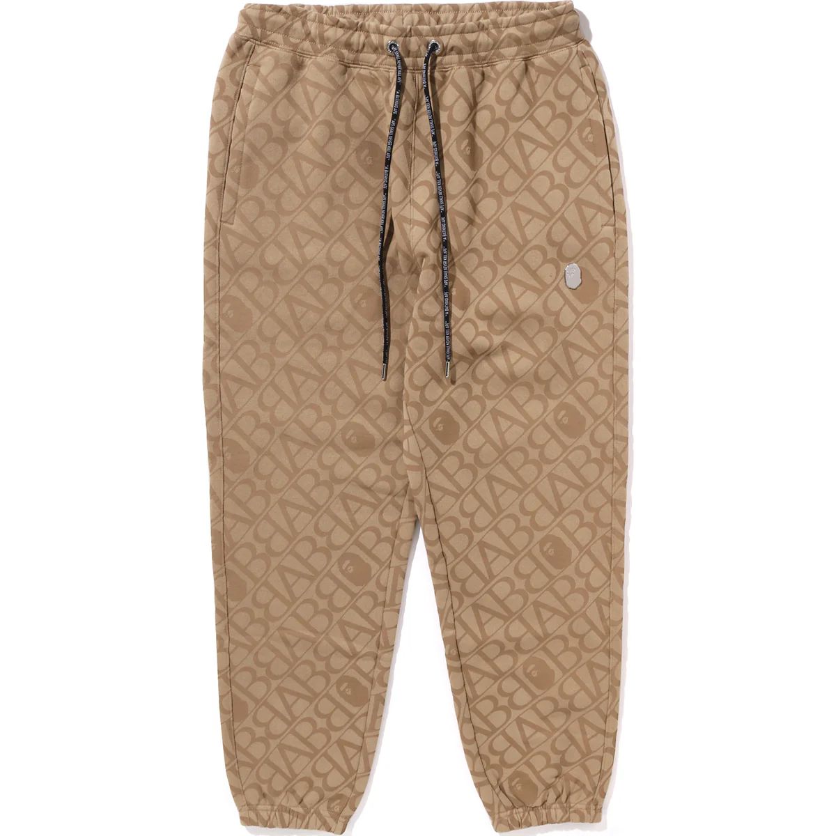 BAPE SPORT MONOGRAM PANTS-BEIGE