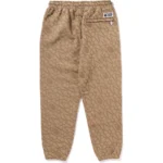 BAPE SPORT MONOGRAM PANTS-BEIGE