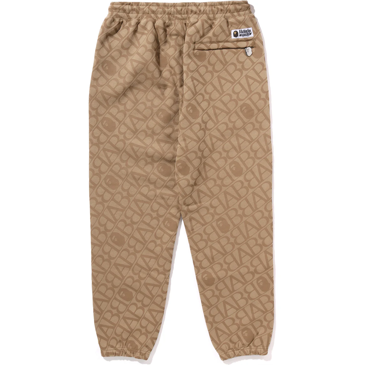 BAPE SPORT MONOGRAM PANTS-BEIGE