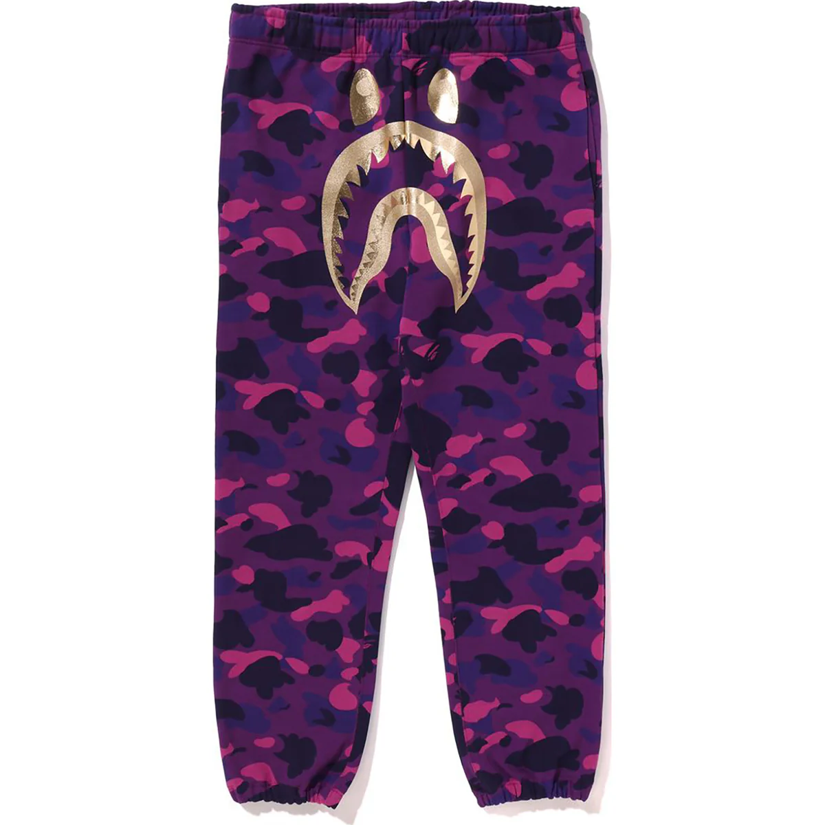 BAPE COLOR CAMO SHARK SWEAT PANTS-PURPLE