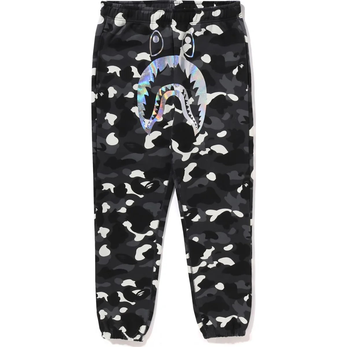 BAPE CITY CAMO SHARK SWEAT PANTS-BLACK