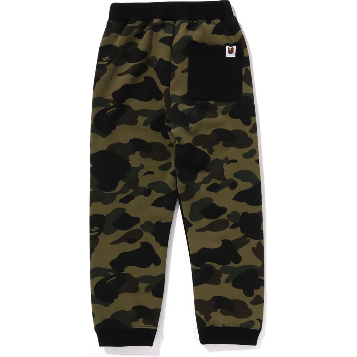 BAPE 1ST CAMO PANEL SWEAT PANTS-ARMY GREEN