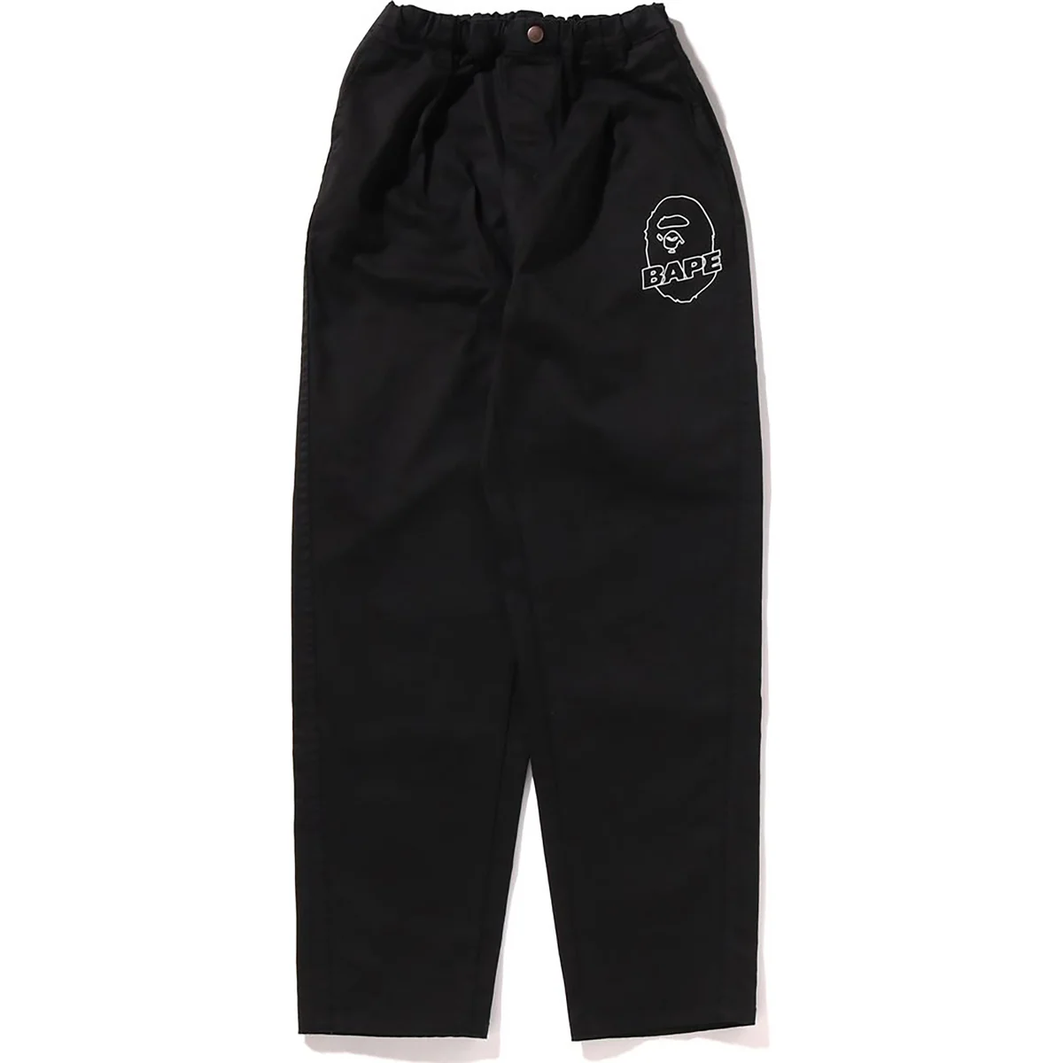 BAPE APE HEAD CURVED PANTS KIDS JR-BLACK