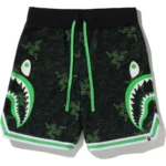 RAZER X A BATHING APE SWEAT SHORTS-GREEN