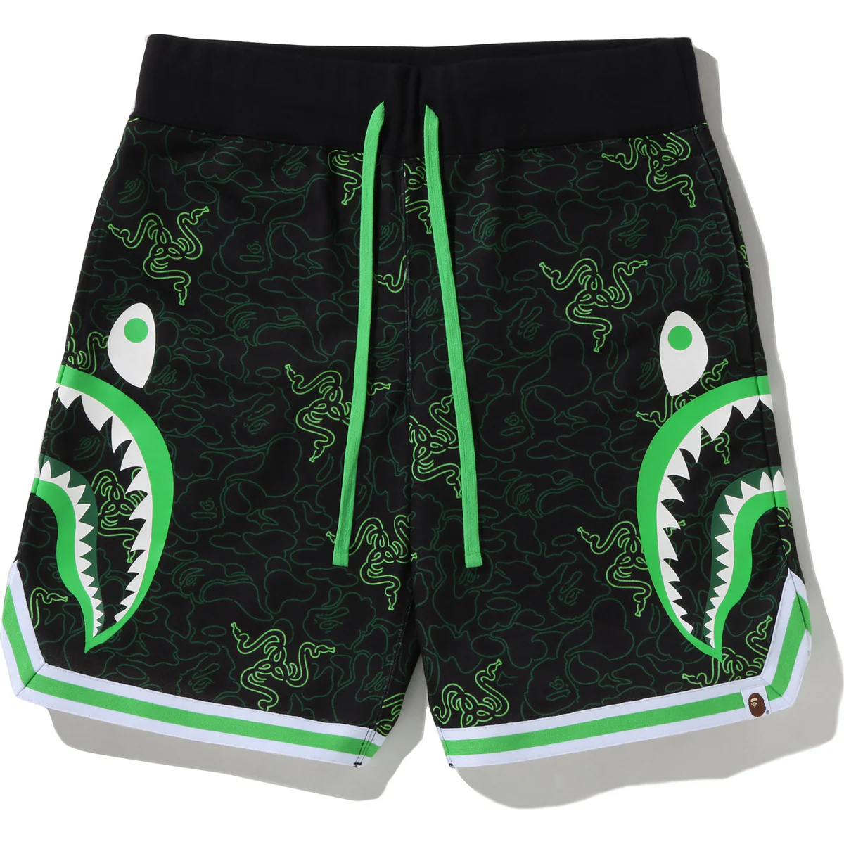 RAZER X A BATHING APE SWEAT SHORTS-GREEN