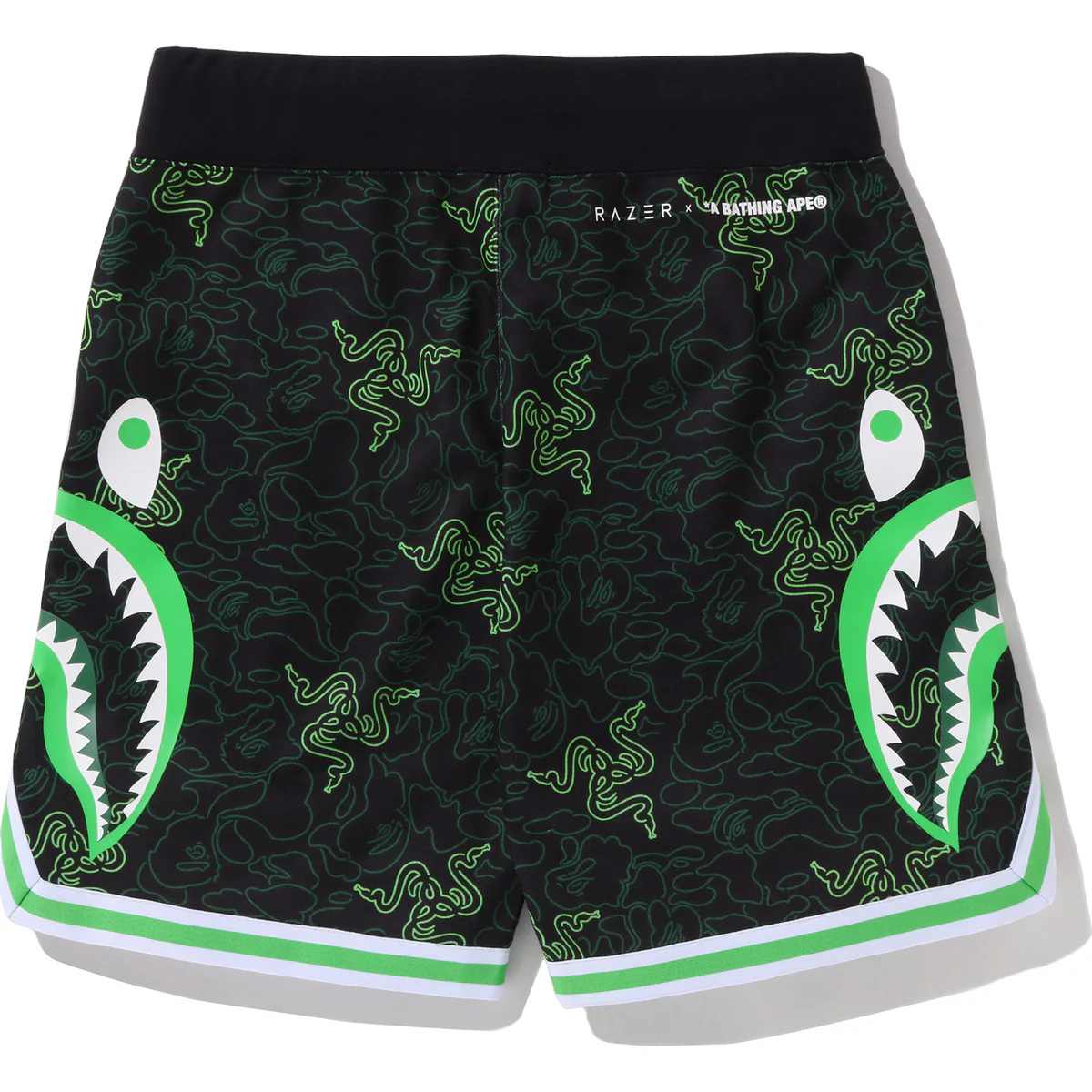 RAZER X A BATHING APE SWEAT SHORTS-GREEN