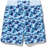 BAPE ABC CAMO SWEAT SHORTS-BLUE
