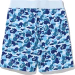 BAPE ABC CAMO SWEAT SHORTS-BLUE