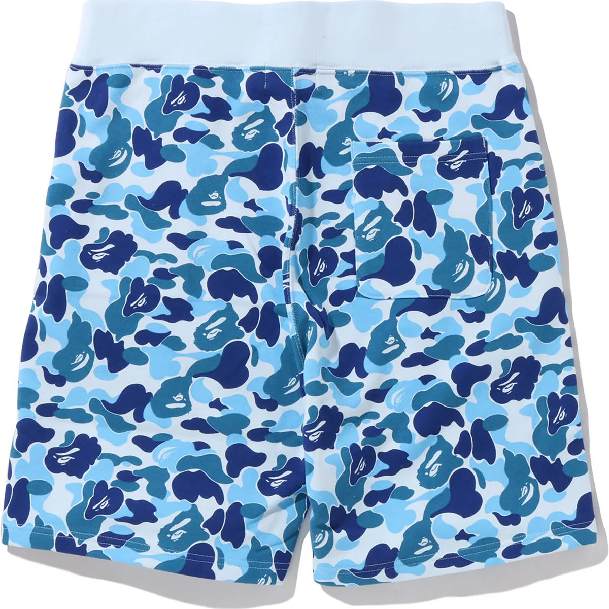 BAPE ABC CAMO SWEAT SHORTS-BLUE