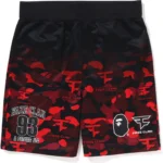 BAPE X FAZE CLAN GAME SHORTS-RED