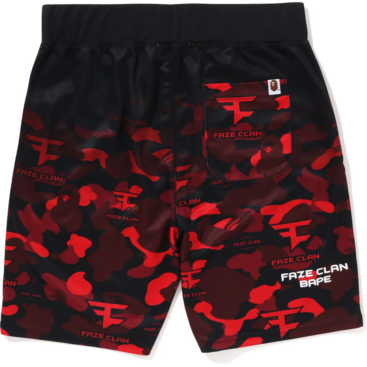BAPE X FAZE CLAN GAME SHORTS-RED