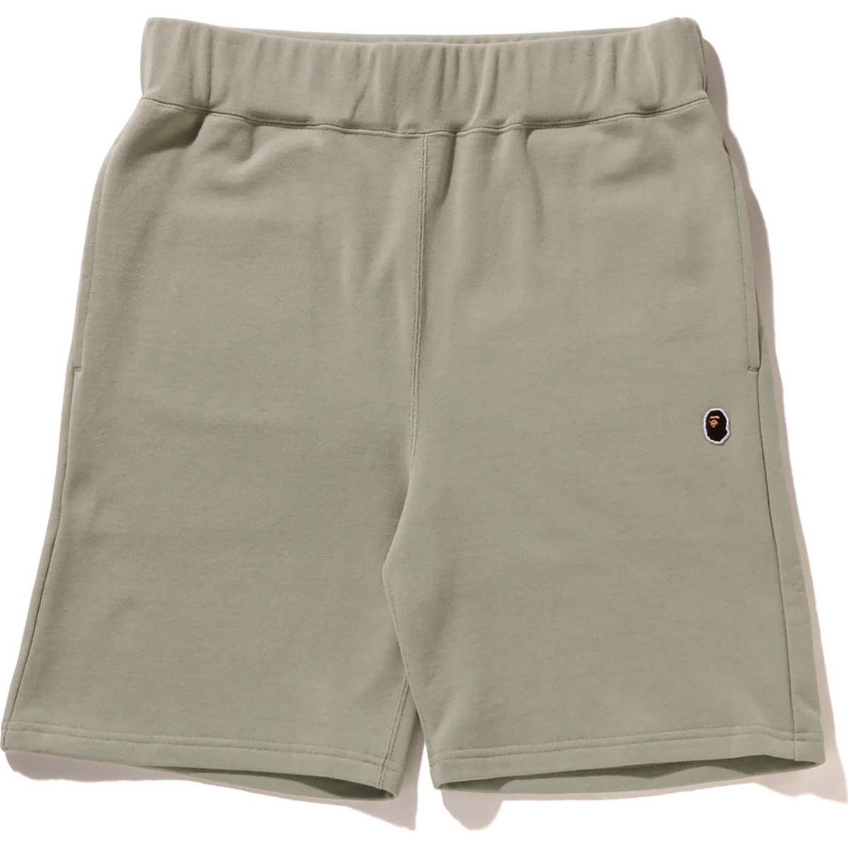 BAPE APE HEAD ONE POINT SWEAT SHORTS-BEIGE