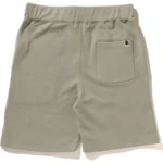 BAPE APE HEAD ONE POINT SWEAT SHORTS-BEIGE
