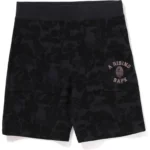 BAPE ASIA CAMO SWEAT SHORTS-BLACK
