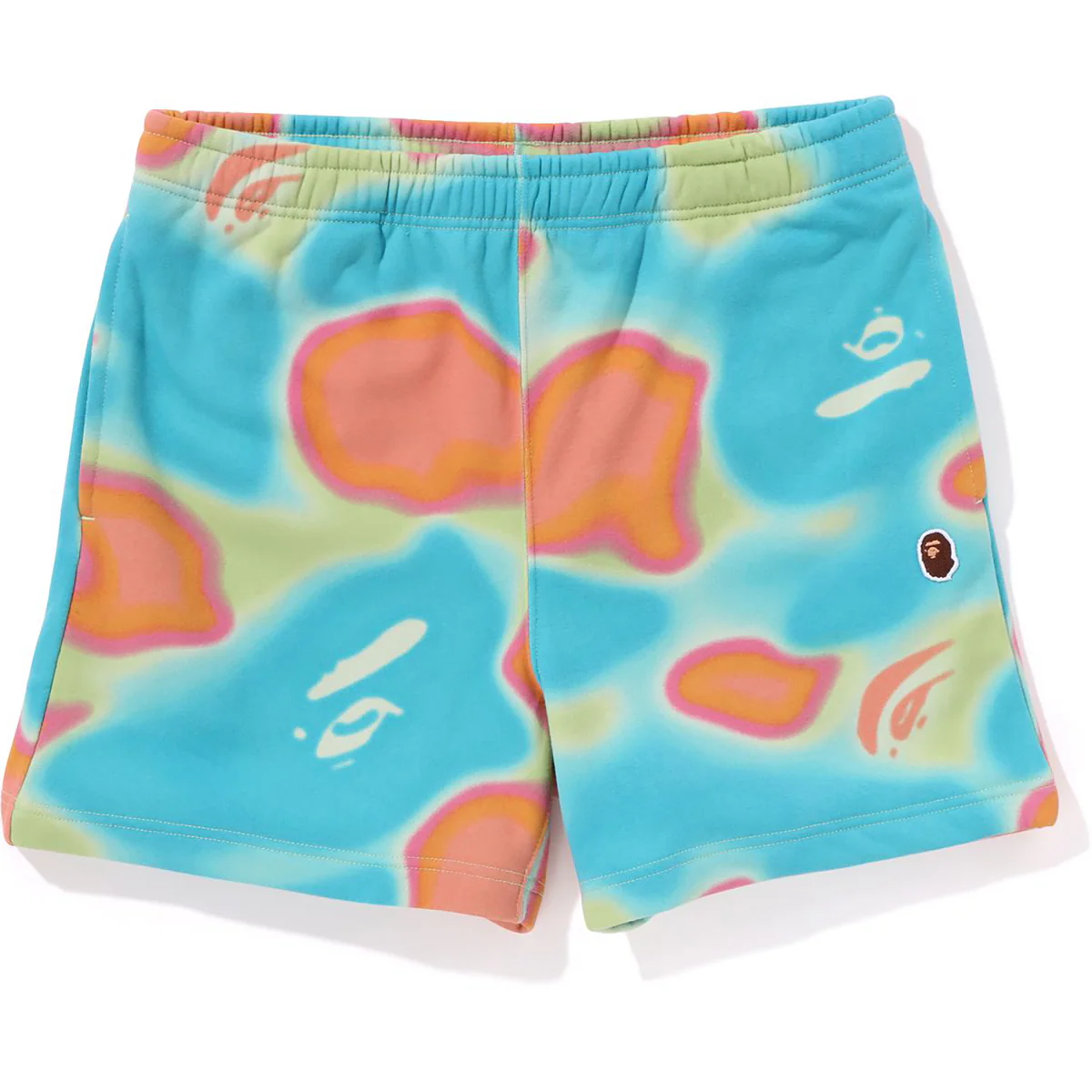 BAPE LIQUID CAMO SWEAT SHORTS-MULTI