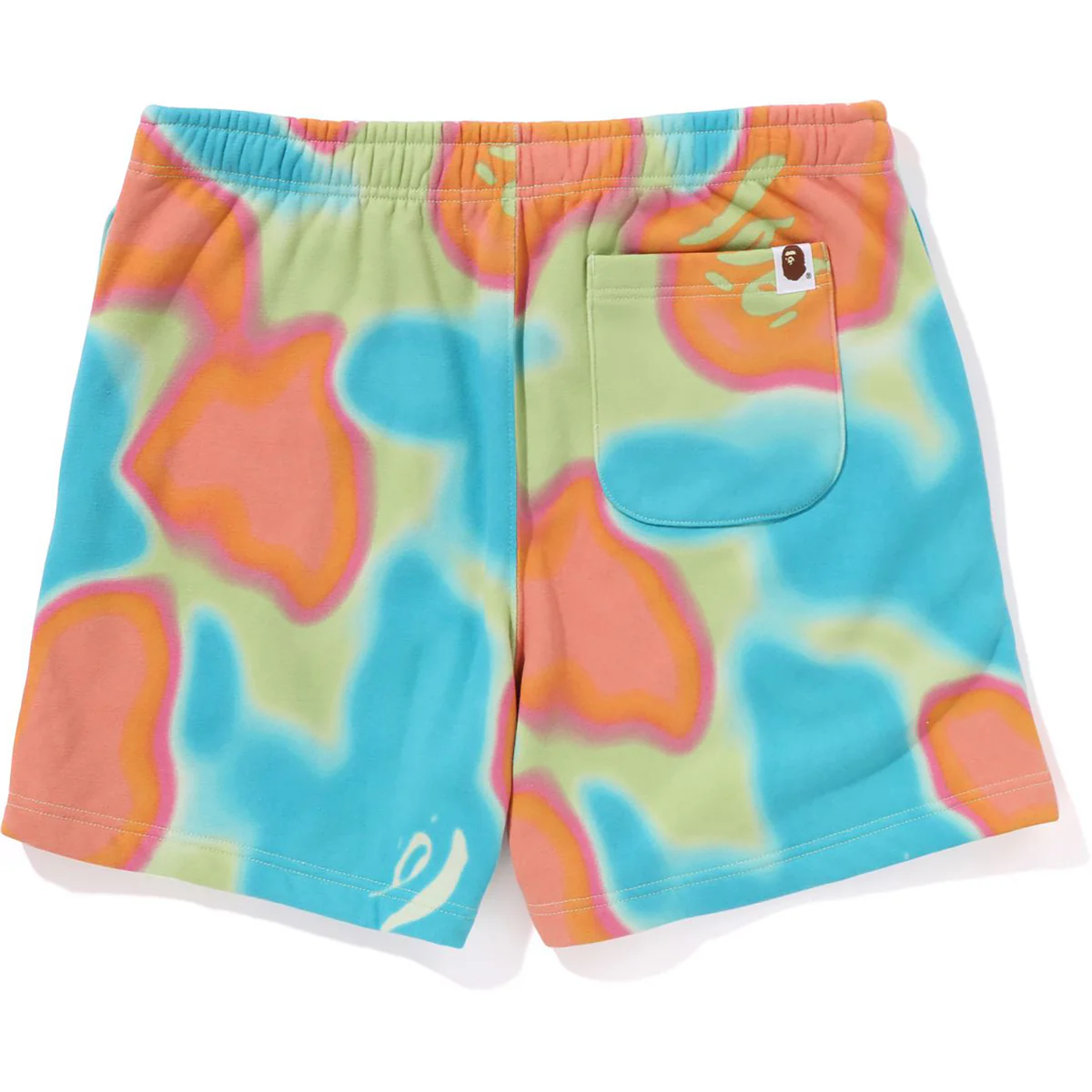 BAPE LIQUID CAMO SWEAT SHORTS-MULTI