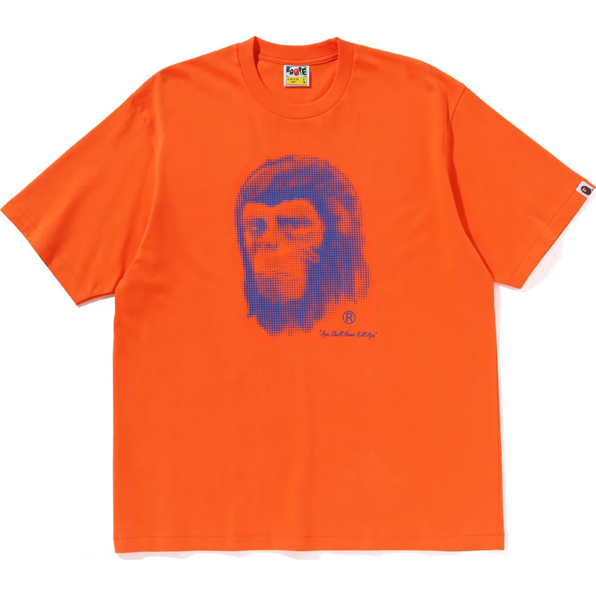 BAPE CLOTHING PIXEL COMIC APE HEAD TEE-ORANGE