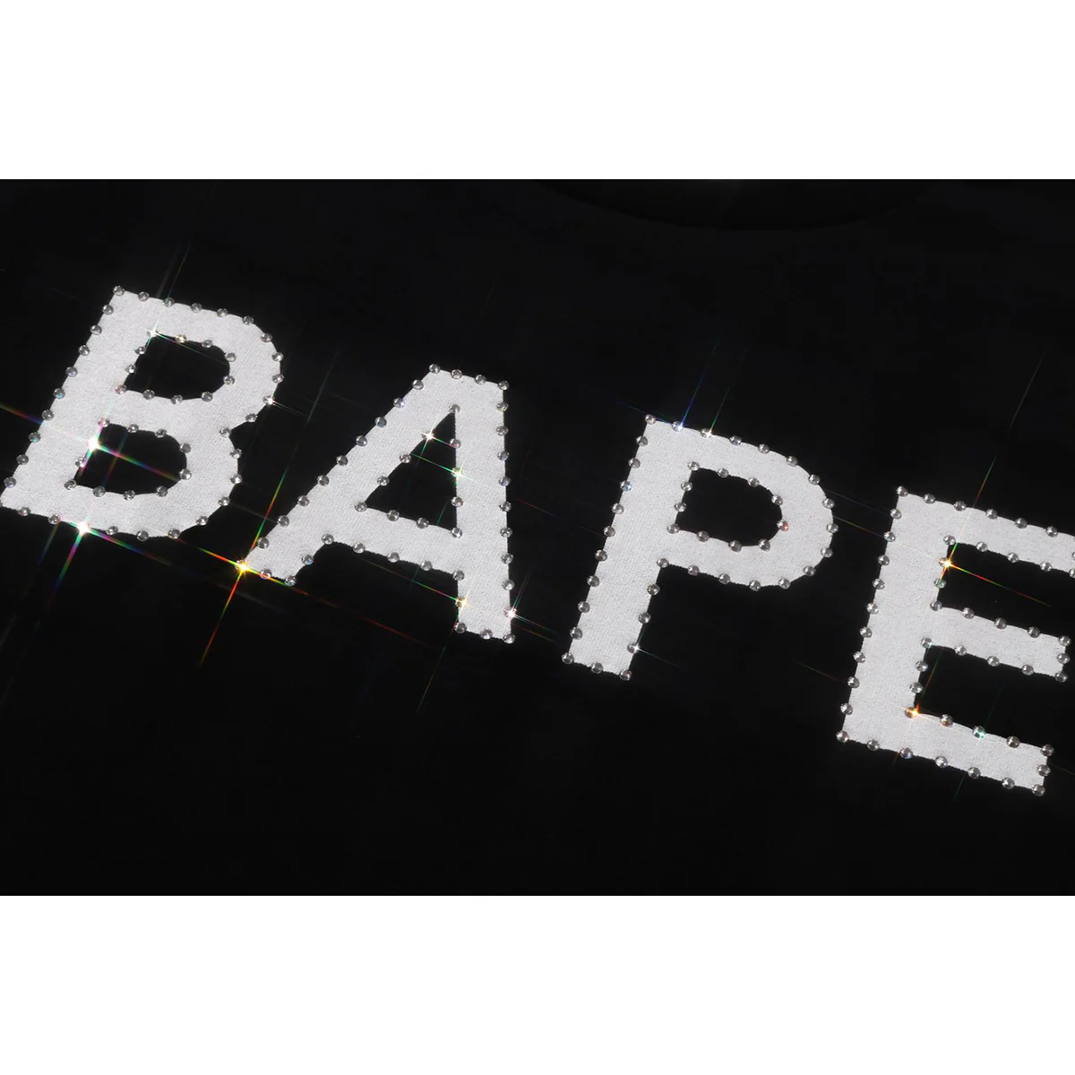 BAPE TEE SWAROVSKI-BLACK