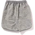 BAPE NEON CAMO JACQUARD BABY MILO SHORTS KIDS-GRAY
