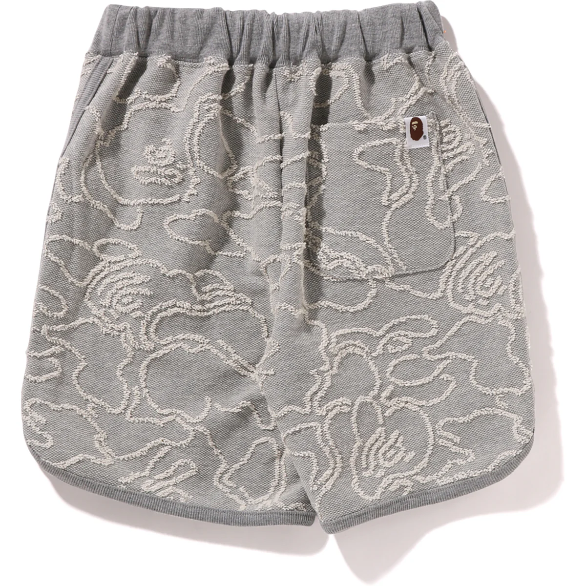 BAPE NEON CAMO JACQUARD BABY MILO SHORTS KIDS-GRAY