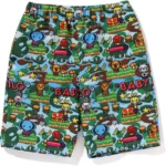 BAPE BABY MILO GAME SHORTS KIDS-MULTI