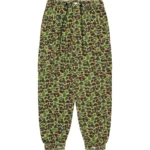 BAPE APEE WIDE LEG PATTERN CAGO PANTS-GREEN