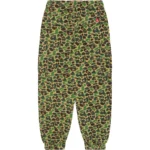 BAPE APEE WIDE LEG PATTERN CAGO PANTS-GREEN