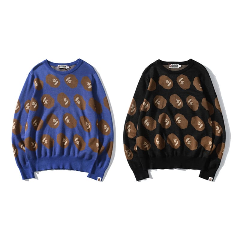 BAPE Head Printed Casual Sweater