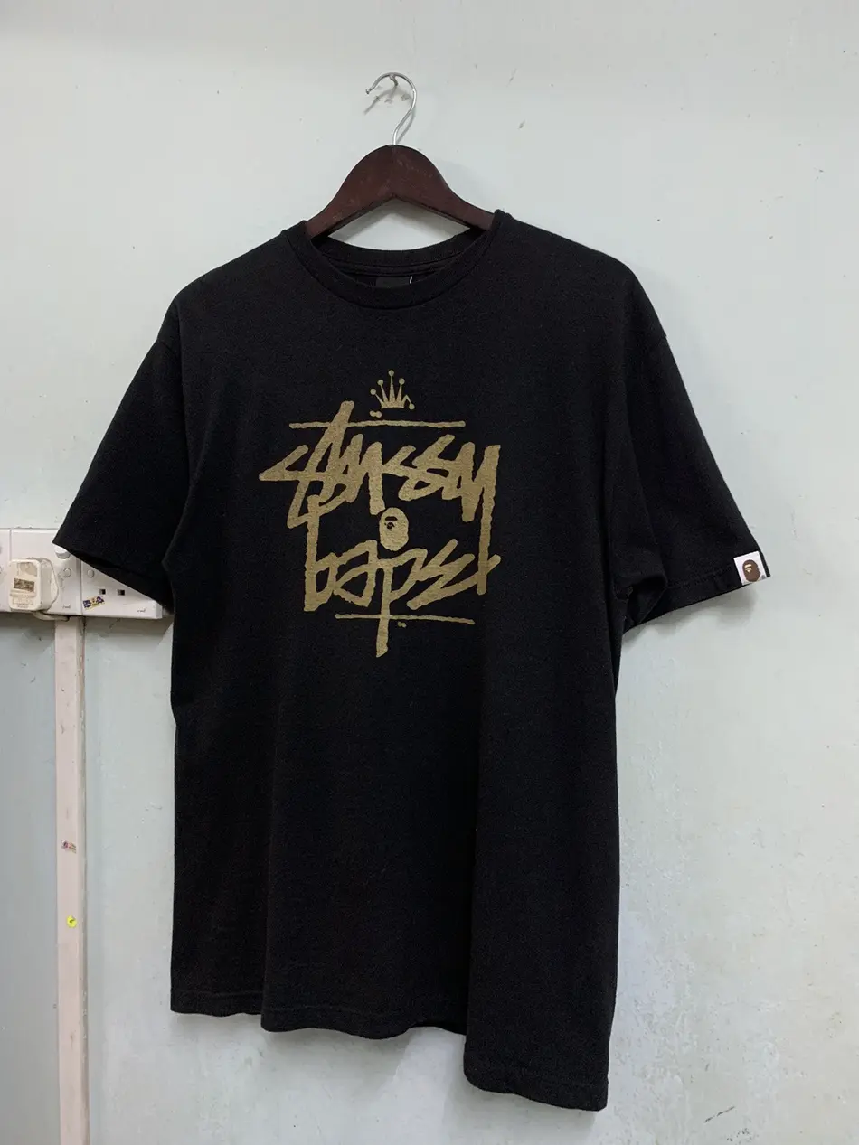 BAPE x STUSSY SPECIAL OPERATIONS TEE-BLACK