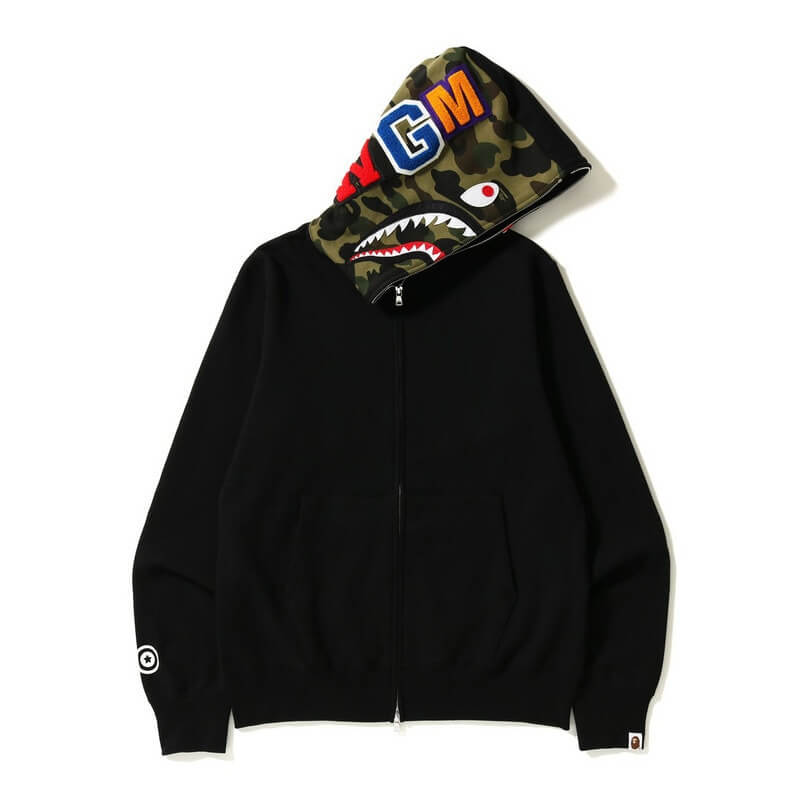 BAPE ABC Shark Full Zip Hoodie-Black