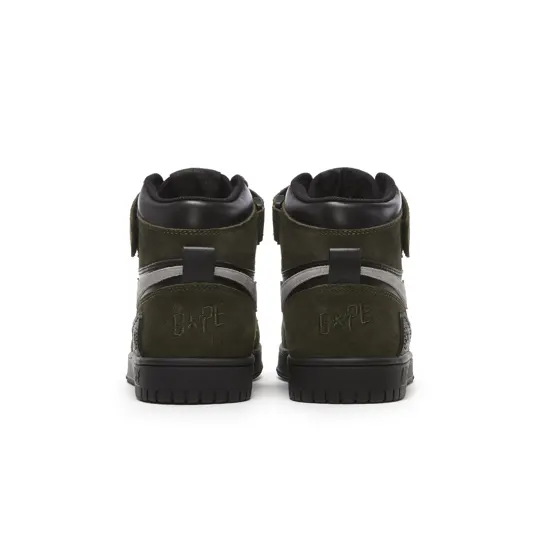 BAPE BLOCK STA SNEAKERS-DARK BROWN