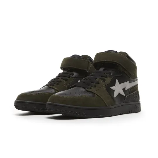 BAPE BLOCK STA SNEAKERS-DARK BROWN
