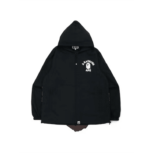 BAPE College Hoodie Jacket – Black