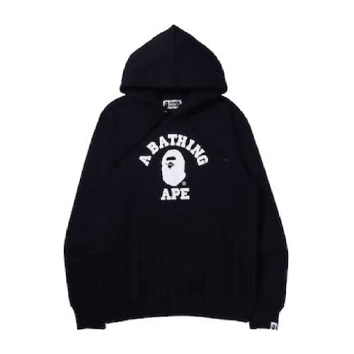 BAPE College Hoodie Black