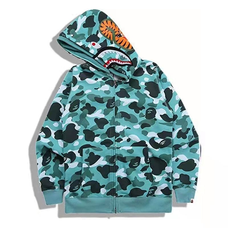 BAPE Color Camouflage Hoodie-Pine Green