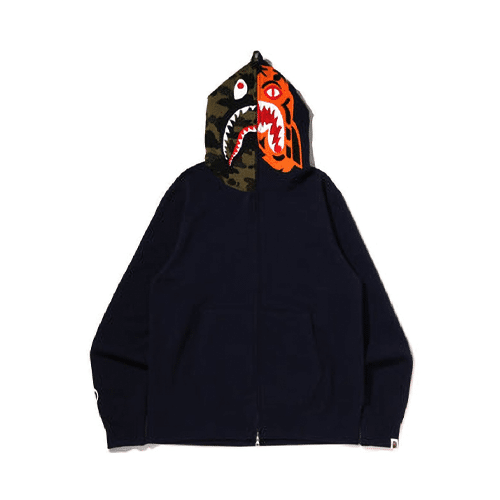 BAPE Crazy Face Full Zip Hoodie-Black