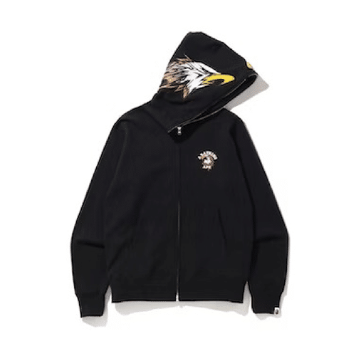 BAPE Eagle Full Zip Hoodie-Black