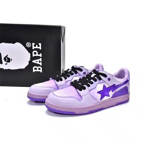 BAPE Sk8 Sta Low Top Shoes-Purple