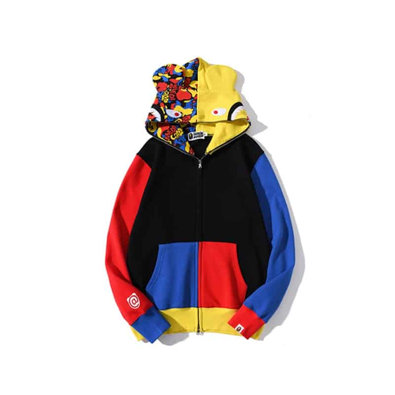 BAPE Zip Men Hoodie-Multi
