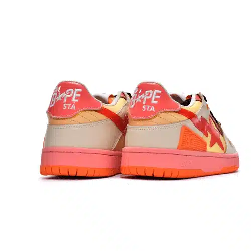 BAPE SK8 STA Low Top Sneakers-Orange