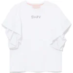BAPE CLOTHING BAPY EMBELLISHED TEE LADIES-WHITE