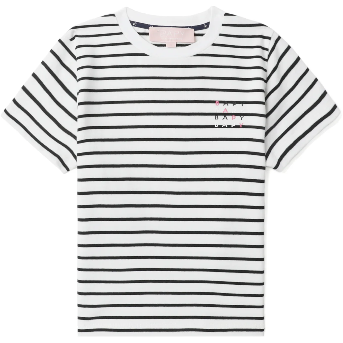 BAPE CLOTHING BAPY STRIPES TEE-WHITE